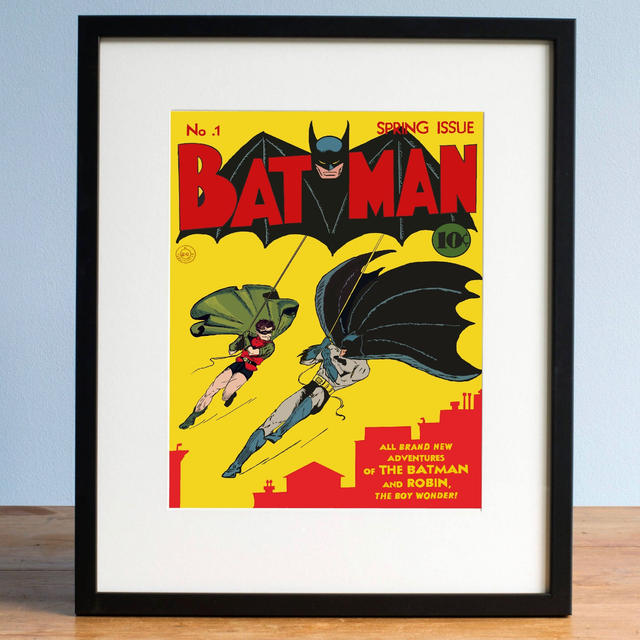 Batman and Robin, first edition poster, print comic style