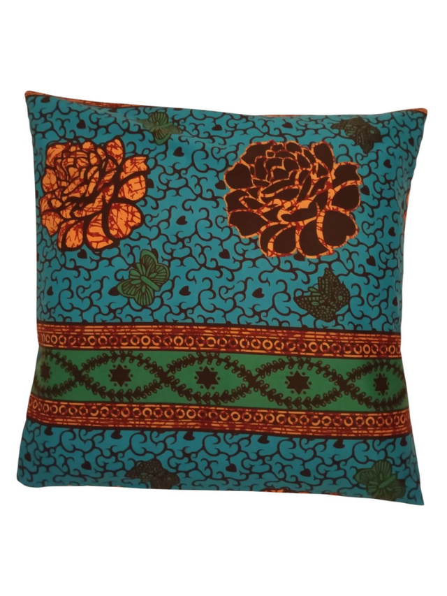 Taie d’Oreiller 40x40 cm en Wax – Fait Main, Unique &amp; Colorée