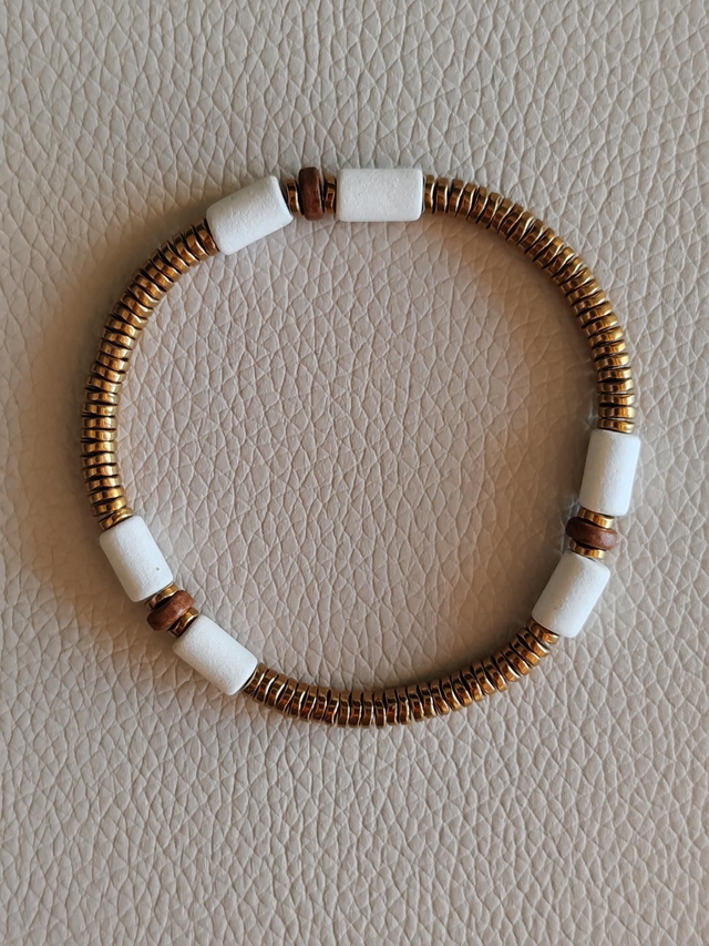 Azur Faroa - Bracelet Bronze, Craie et Brun 