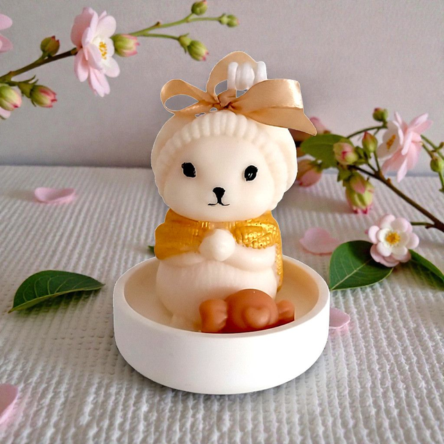 Bougie lapin ou souris parfumée artisanale