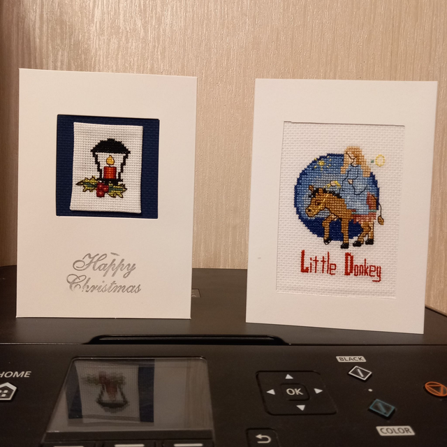 Lantern Candle Cross Stitch Card