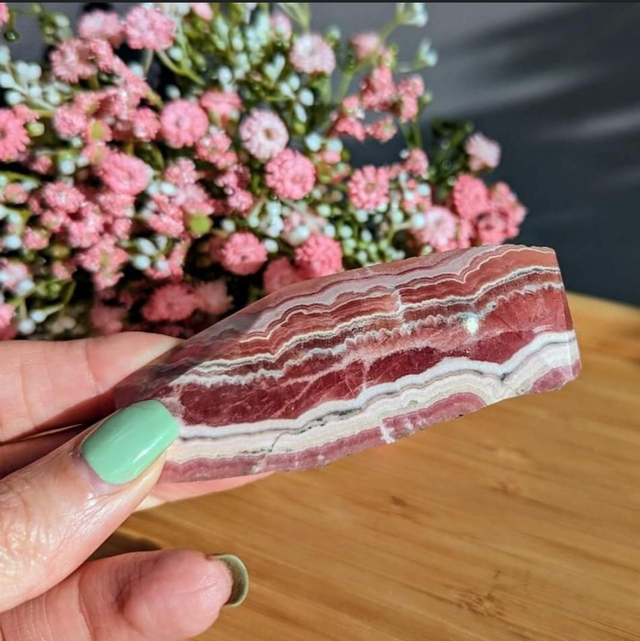 Rare Rhodochrosite Polished Slice 