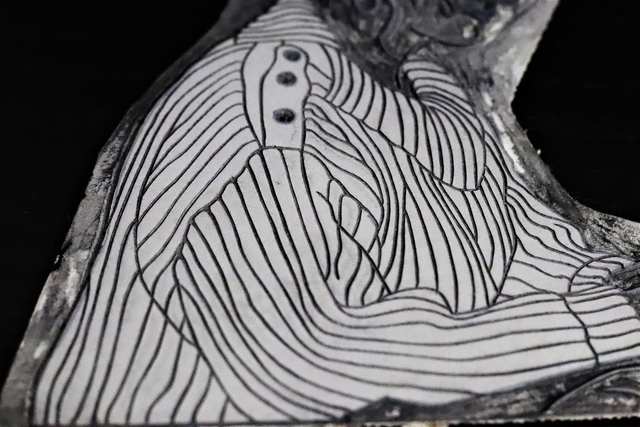 Linogravure A4 Camille