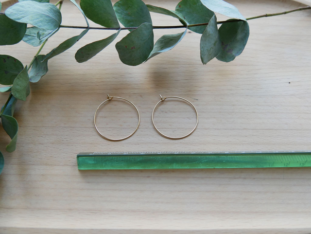 Créoles dorées fine 30mm