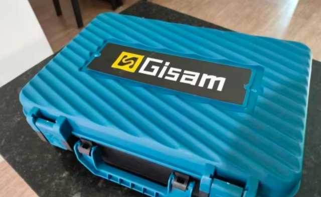 Gisam slagmoersleutel met batterijen, oplader en koffer