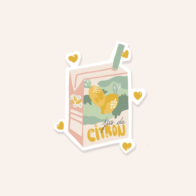 Stickers : La brique de jus de citron 🍋