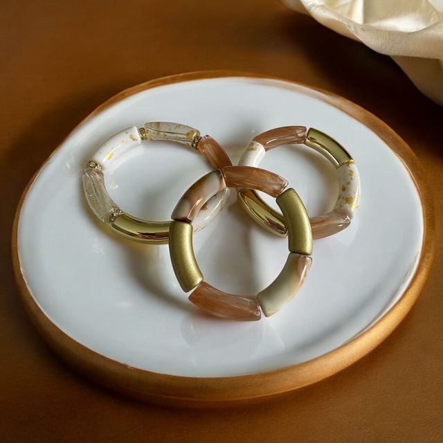 Bracelets acryliques marron