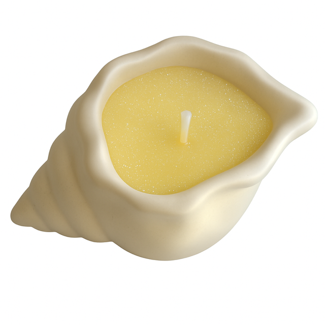 Small Sea Shell Clean Lemon Scented Candle