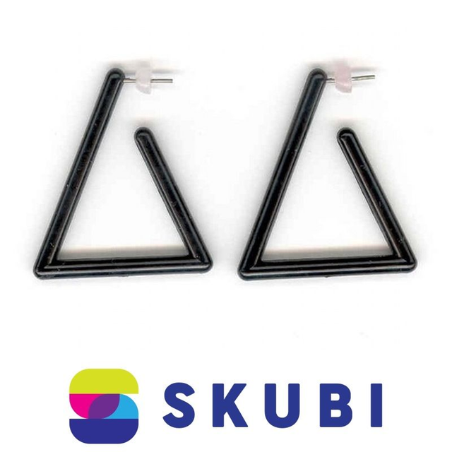 RETRO NÁUŠNICE PLASTOVÉ - TRIANGL - 4.5 CM (č. 149)