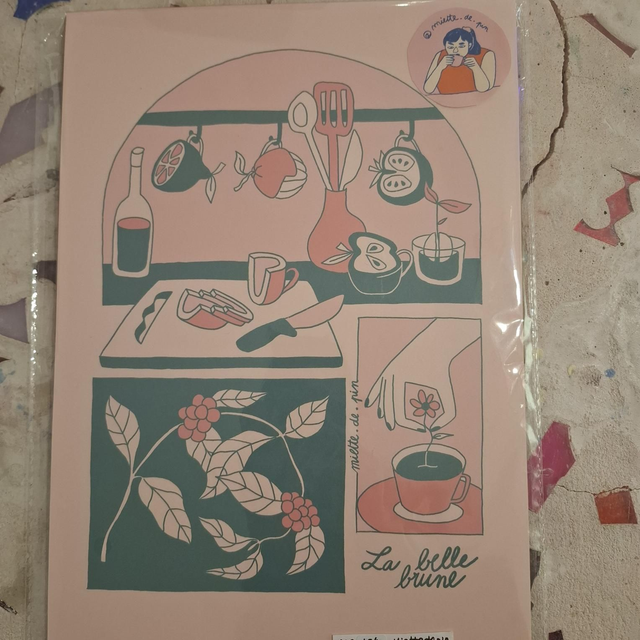 Mdp028 la belle brune A4 rose