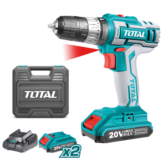 Taladro percutor a bateria  TOTAL  mod. TIDLI200215
