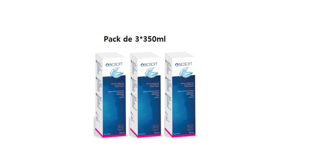 Pack 3x 350ml solutions multifonctions lentilles souples