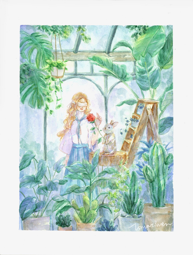 A4 Print: Bunny and Rose