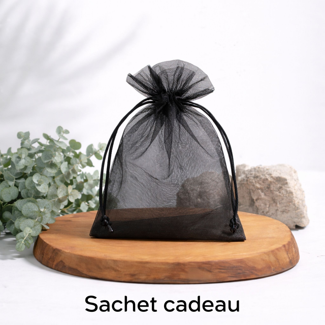 Sachet cadeau en organza noir