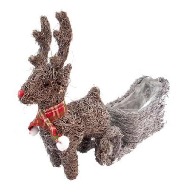 Reindeer &amp; Sleigh Planter