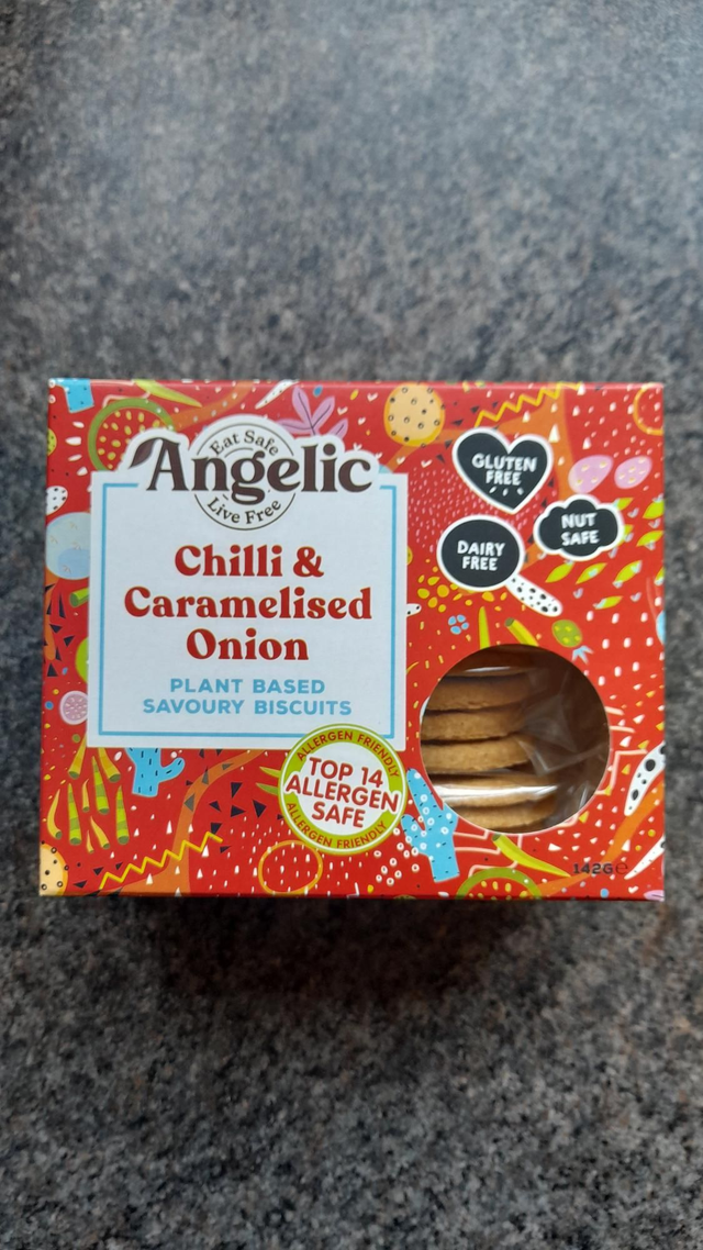 Angelic Chilli &amp;Caramelised Onion savoury biscuits