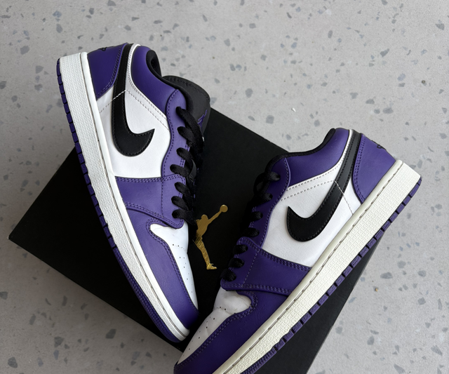 Air Jordan 1 Low Court Purple White (Taille 42.5)