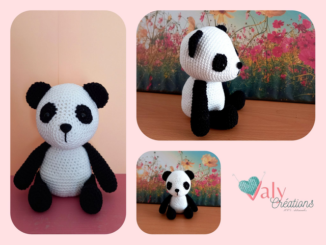 Panda assis (sur commande)