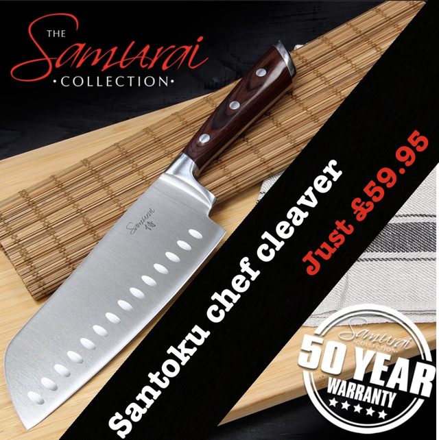 Santoku (W) chef cleaver (free postage)