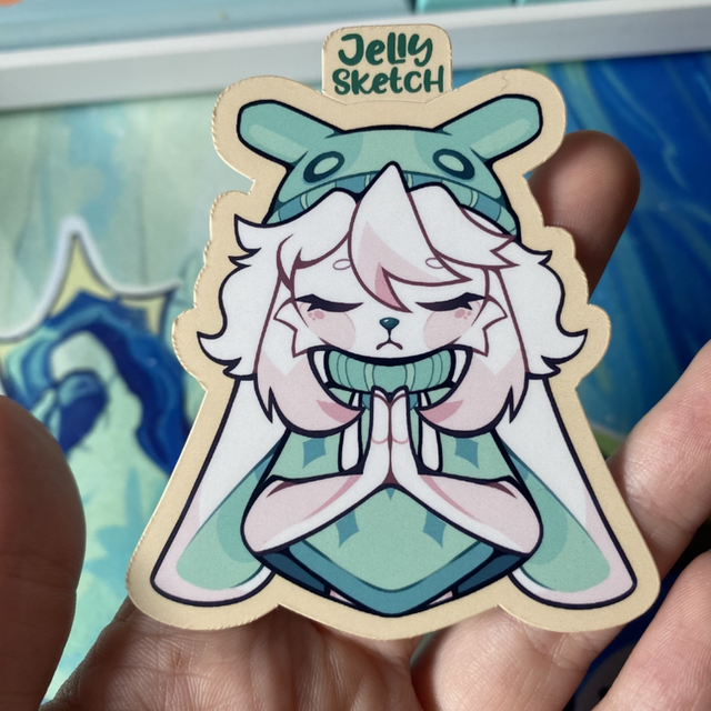Mochi Pray | OC Sticker