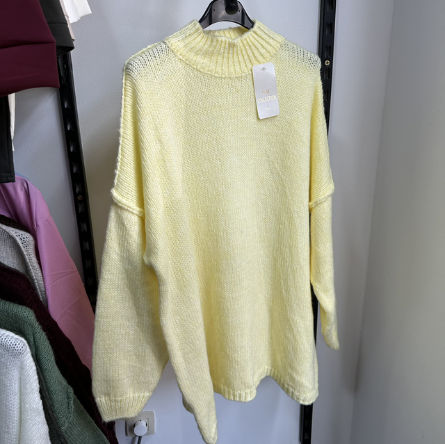Pull oversize jaune