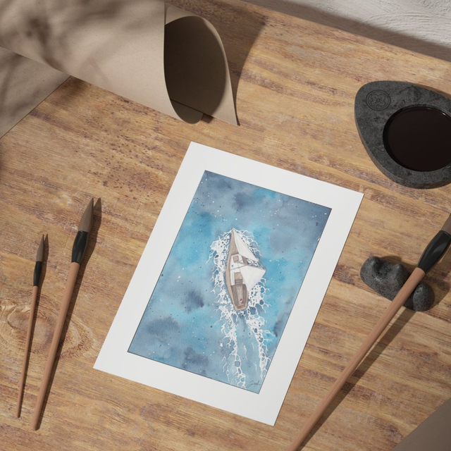 Carte postale - Bretagne - Voilier