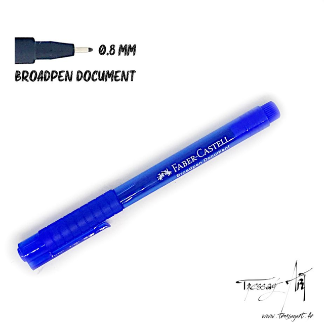 FABER CASTELL - STYLO FEUTRE BROADPEN DOCUMENT 0,8MM BLEU - FB021451