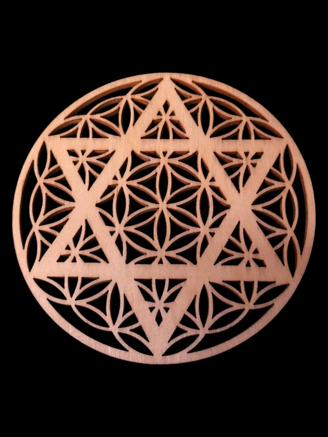 Plaque fleur de vie étoile 