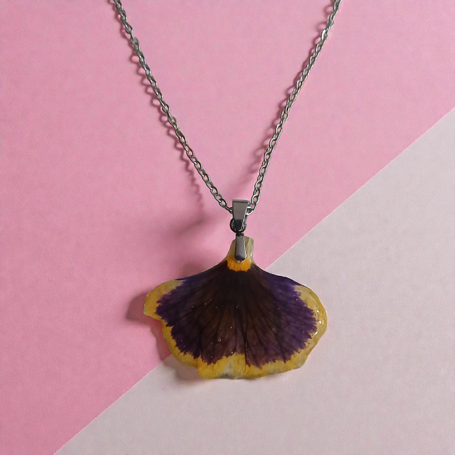 Colgante flor pétalo de pensamiento 005