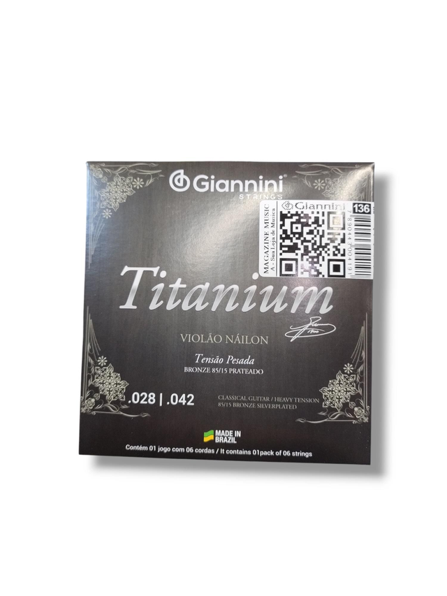 136 - Encordoamento Cordas Violão Nylon Pesada Titanium GENWTA