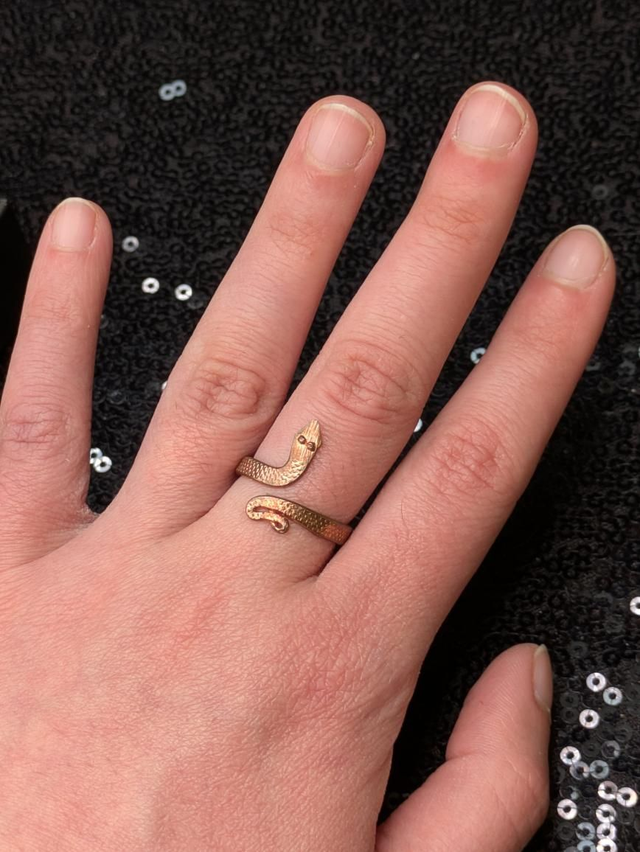 Bague serpent cuivre 