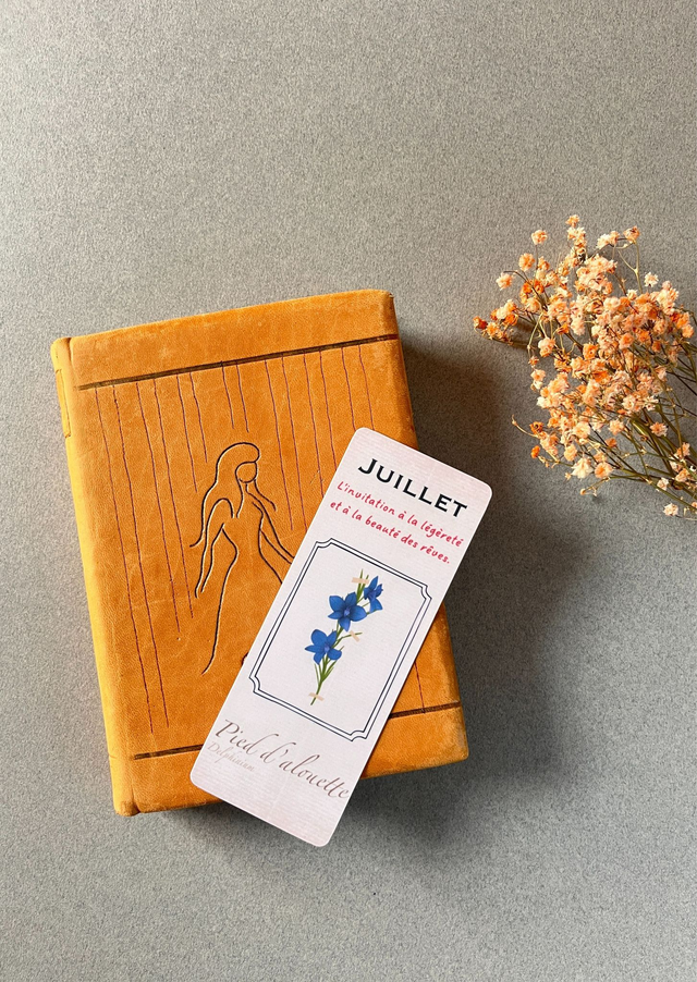 Marque-pages 07. Juillet, Le Pied d&#039;alouette