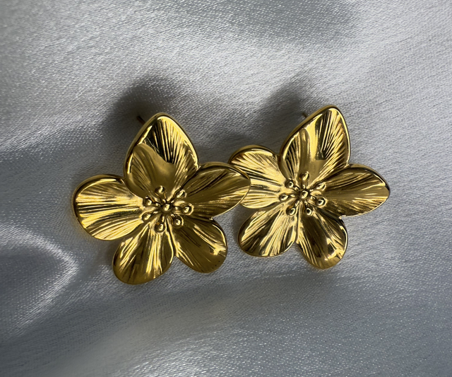 Orecchini Fiori in acciaio inossidabile antiossidanti