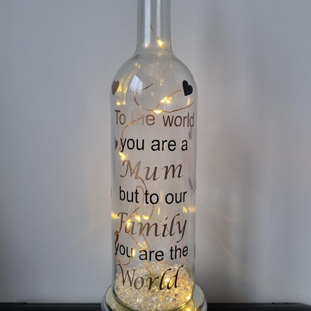 Light Up Bottle Personalised With LED lights 