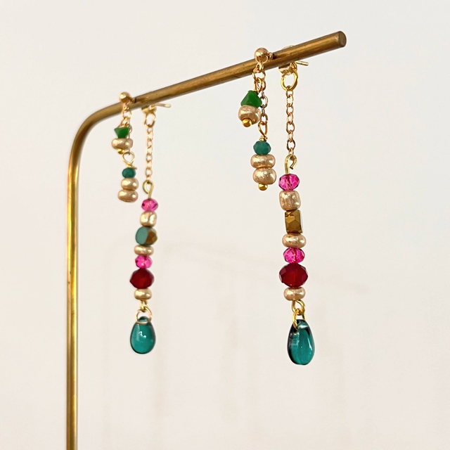 Boucles d'oreilles multicolore