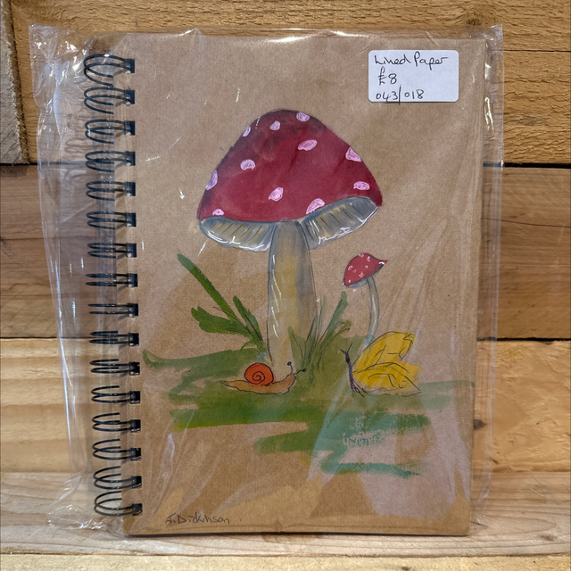 Hand Painted Toadstool Notebook 