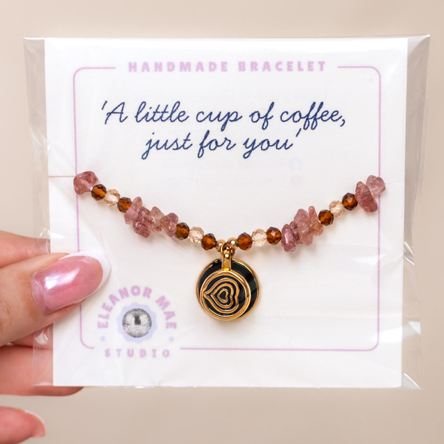 'A little cup of Coffee' - Crystal Bracelet