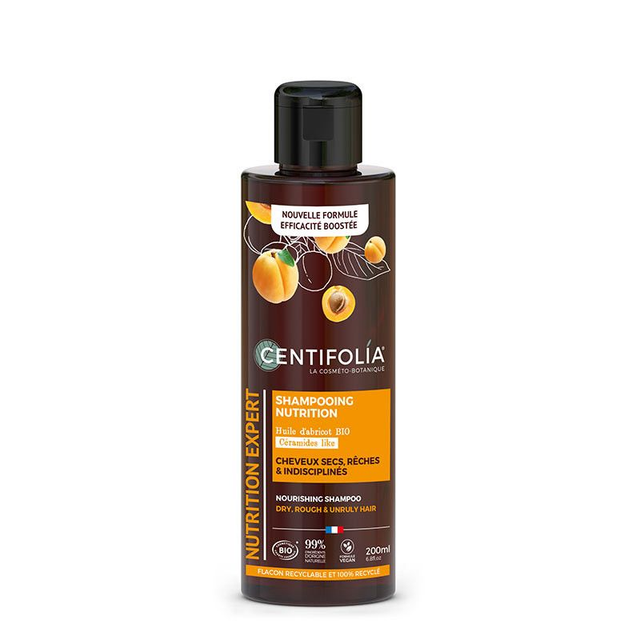 Shampoing Nutrition Cheveux Secs 200ml | Centifolia - Sublime les cheveux secs, rêches & indisciplinés