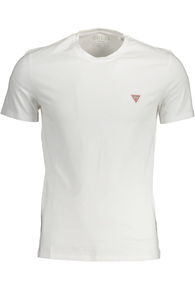 GUESS JEANS T-SHIRT MANICHE CORTE UOMO BIANCO