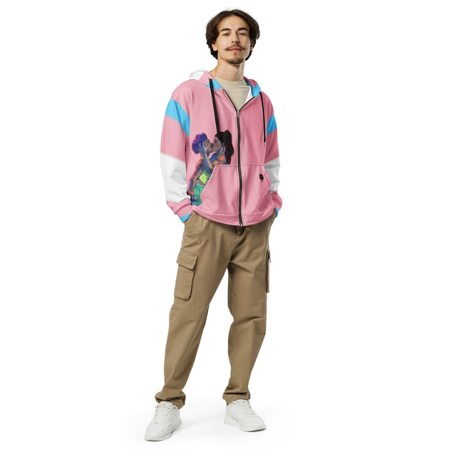 Sweatshirt Unisexe à Capuche Zippé AfroTrans-bian