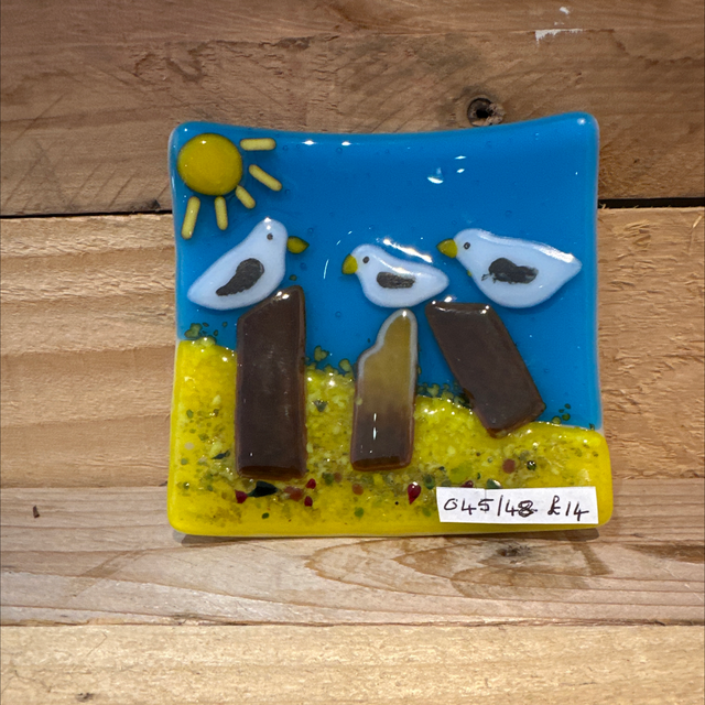 Glass Seagull Scene 