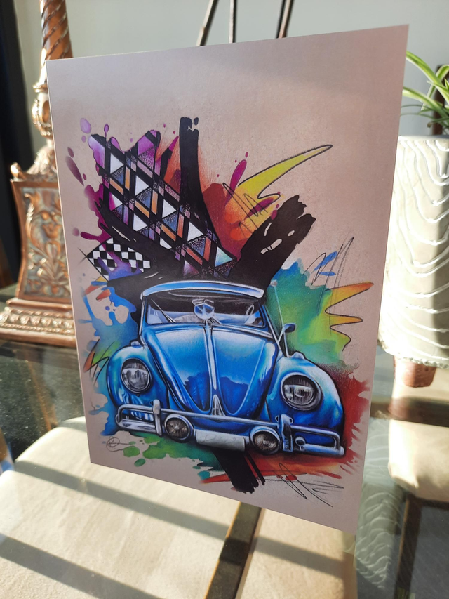 Funky Beetle, A5, Greeting Card
