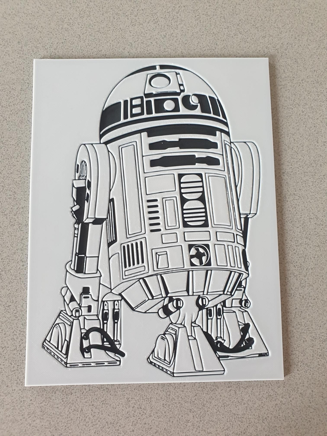 Plaque Deco R2d2 Starwars nb