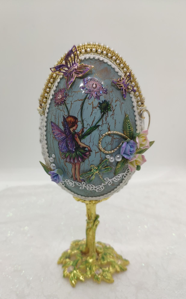 Flower Fairy Goose egg trinket box 