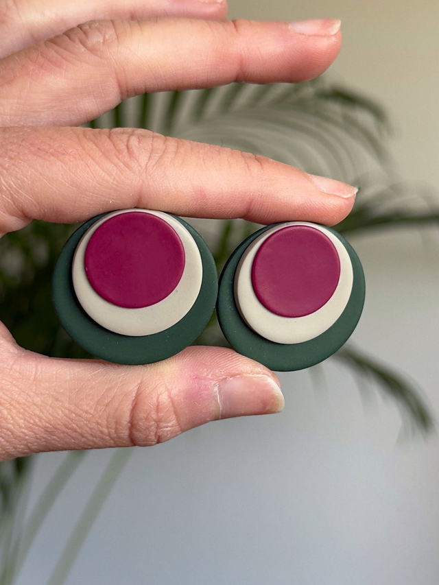 Eclipse burdeos, greige y verde musgo