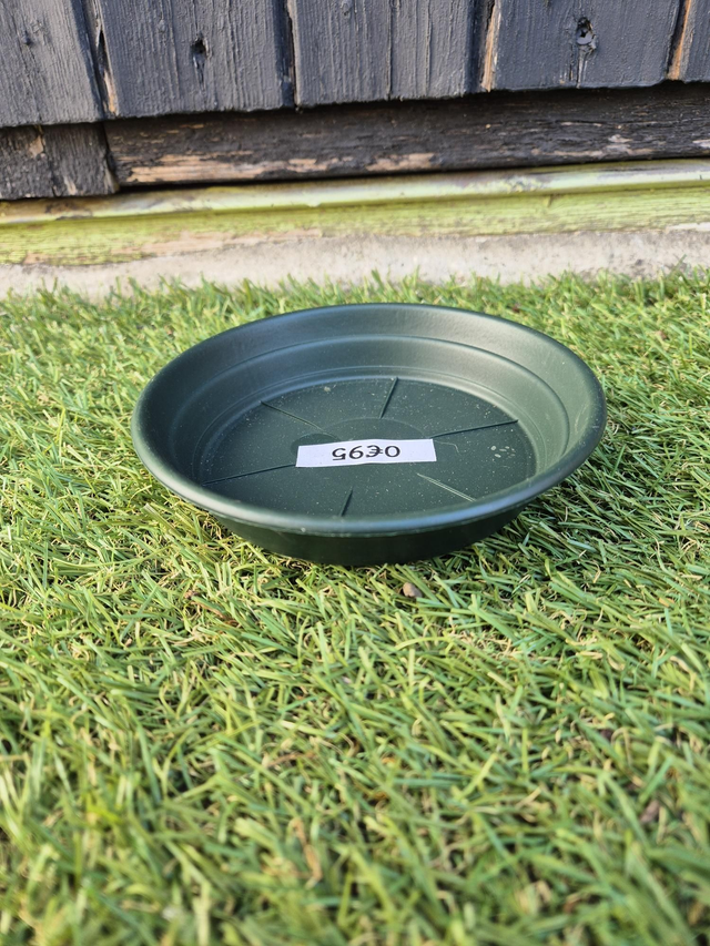 Soucoupe plastique vert diamètre 12cm