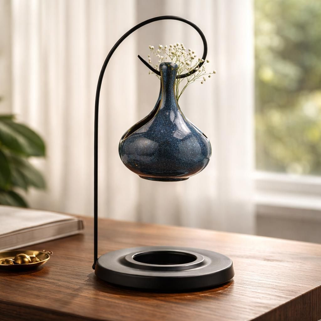 "Nuit étoilée" - Brûleur huile &amp; Fondant - Métal et céramique 