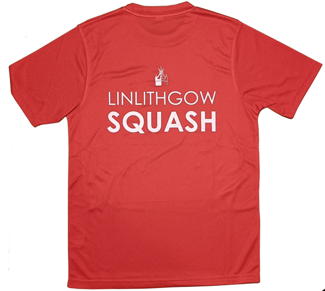 Adult Squash Technical T-Shirt (Red/White)
