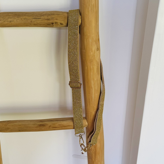 Telefoonkoort goud glitter