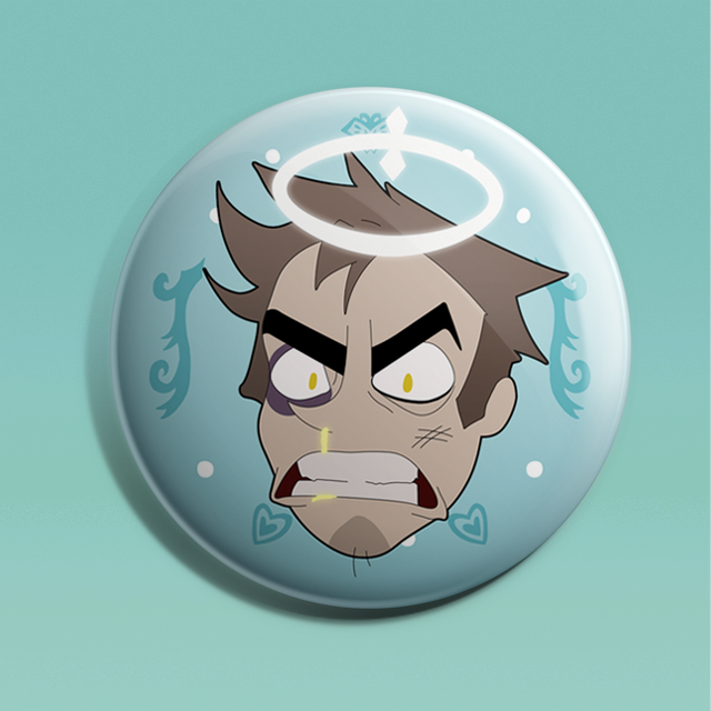 Hazbin Hotel Adam Badge